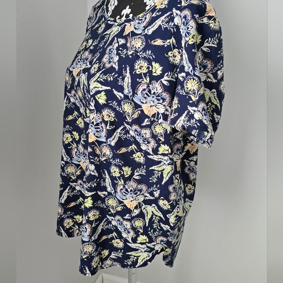 Fade Glory Floral-Print blouse size M - Picture 7 of 8